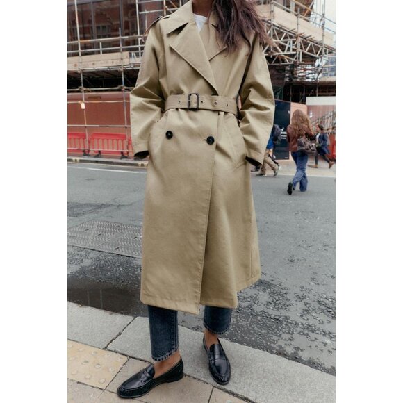 ZARA TRENCH COAT WITH BELT - Picture 3 of 8